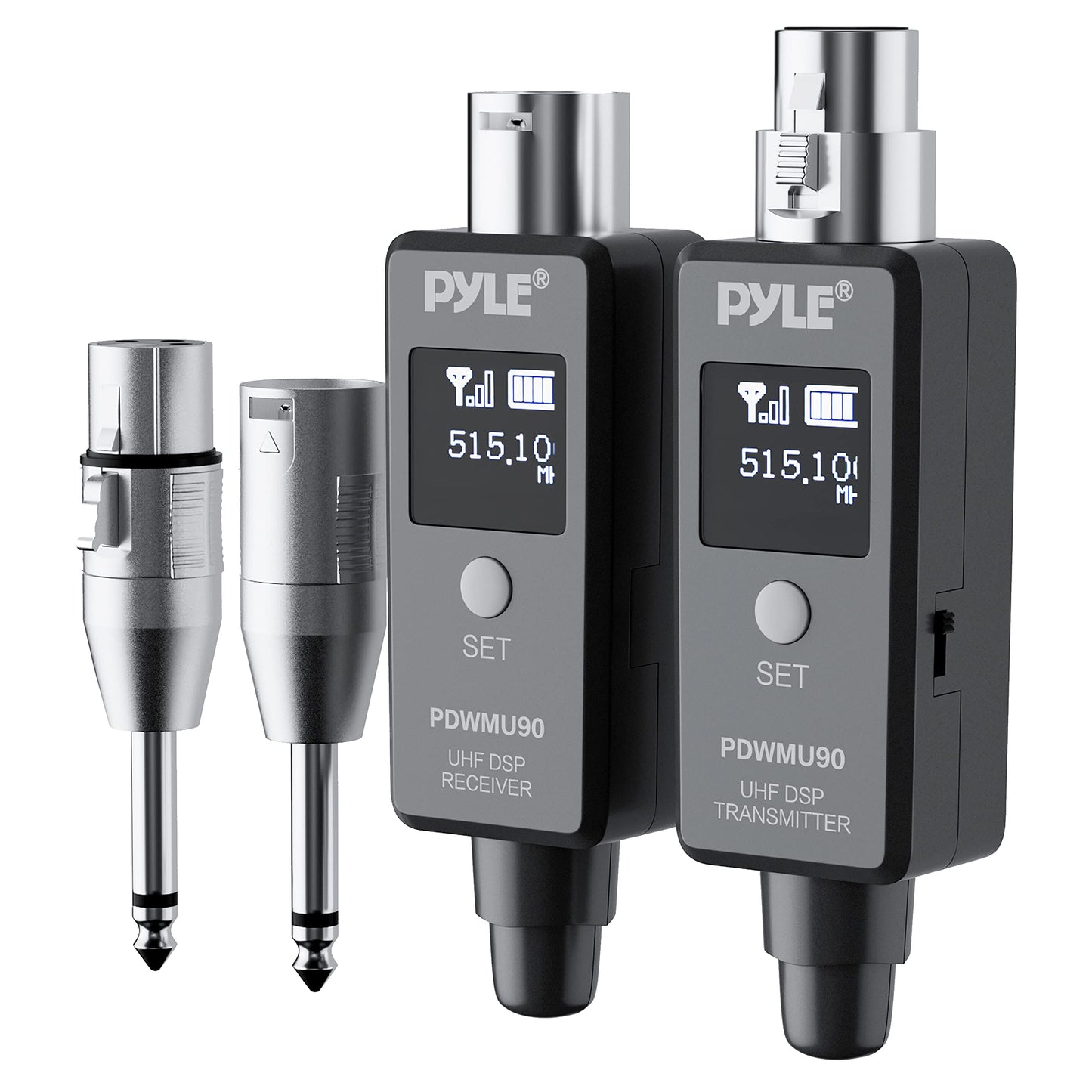 Pyle Multifunctional UHF Wireless XLR Adapter System,Transmitter And Receiver For Dynamic Microphones And Music Sources,48k Frequency Signal