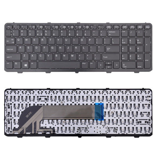 SUNMALL New Laptop Keyboard Replacement with Frame, Compatible with HP Probook 450 G0, 450 G1, 450 G2, 455 G1, 455 G2, 470 G0, 470 G1, 470 G2 Series