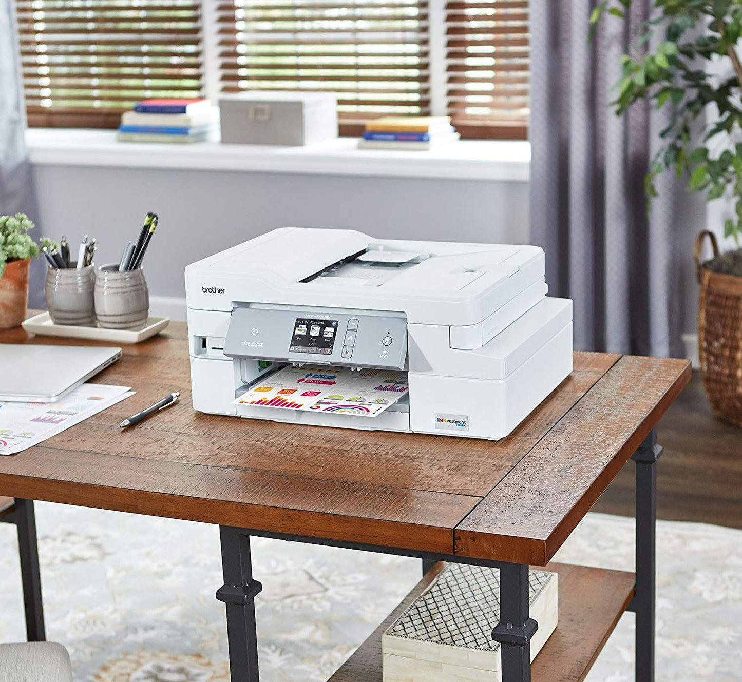 Brother MFC-J995DW INKvestmentTank Color Inkjet All-in-One Printer with Mobile Device and Duplex Printing, Up To 1-Year of Ink In-box, Amazon Dash