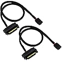 TeamProfitcom SATA Power Adapter Cable 15-Pin Male to SATA 6-Pin Slimline Sleeved Power Adapter Cable 20 Inches (2 Pack)