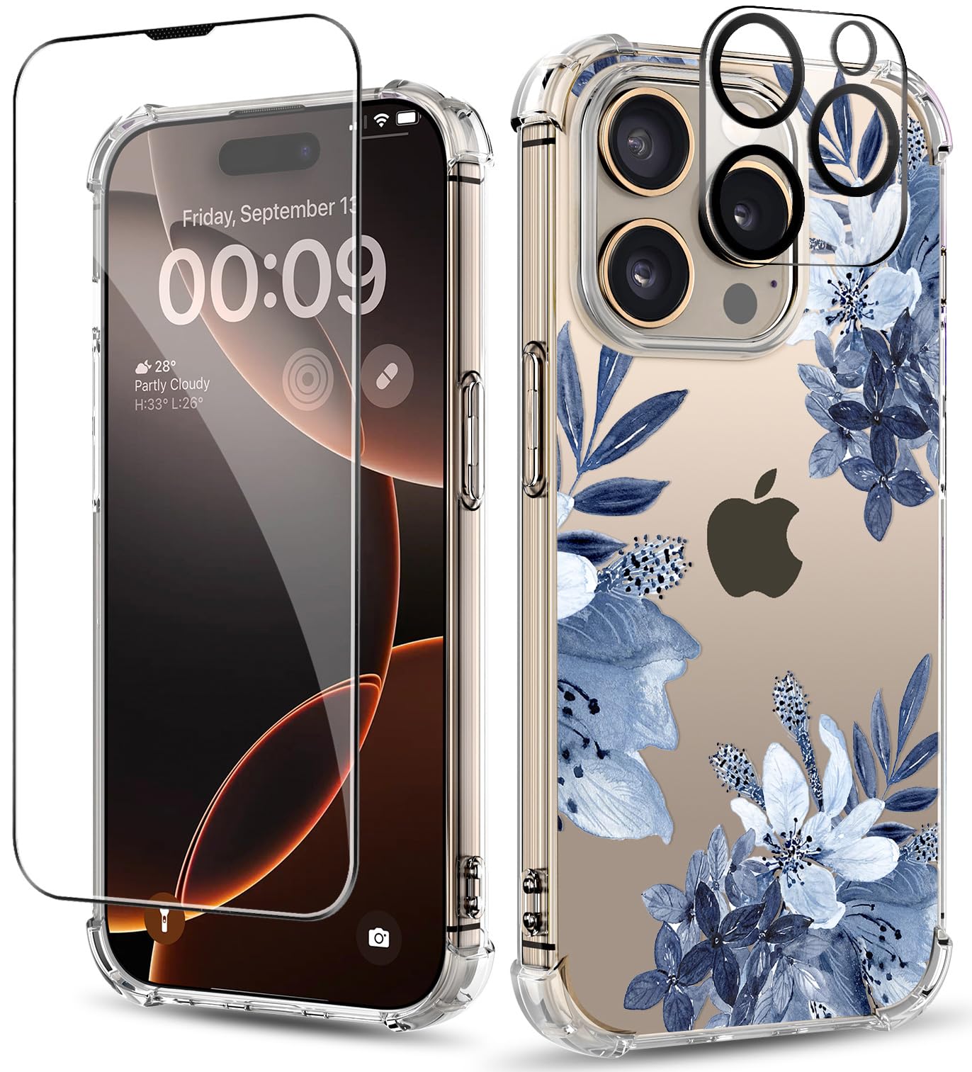 ilnehc Compatible with iPhone Case (Flower-2, for iPhone 12/12 Pro)