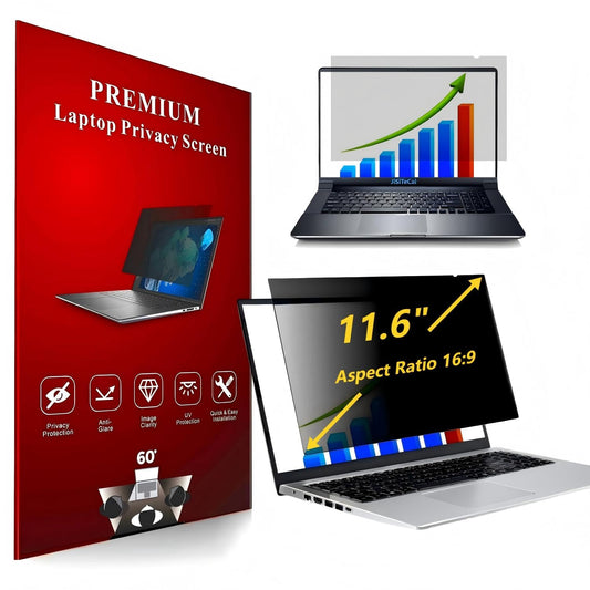 JiSiTeCai 11.6 Inch 16:9 Computer Privacy Screen Filter for Monitor - Privacy Shield and Anti-Glare Protector