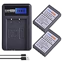 PowerTrust 2-Pack PS-BLS5 BLS-5 BLS5 Bls50 Batteries and LCD USB Charger for Olympus OM-D E-M10,Mark III,Mark II,Pen E-PL2,E-PL6,E-PM2, Stylus 1