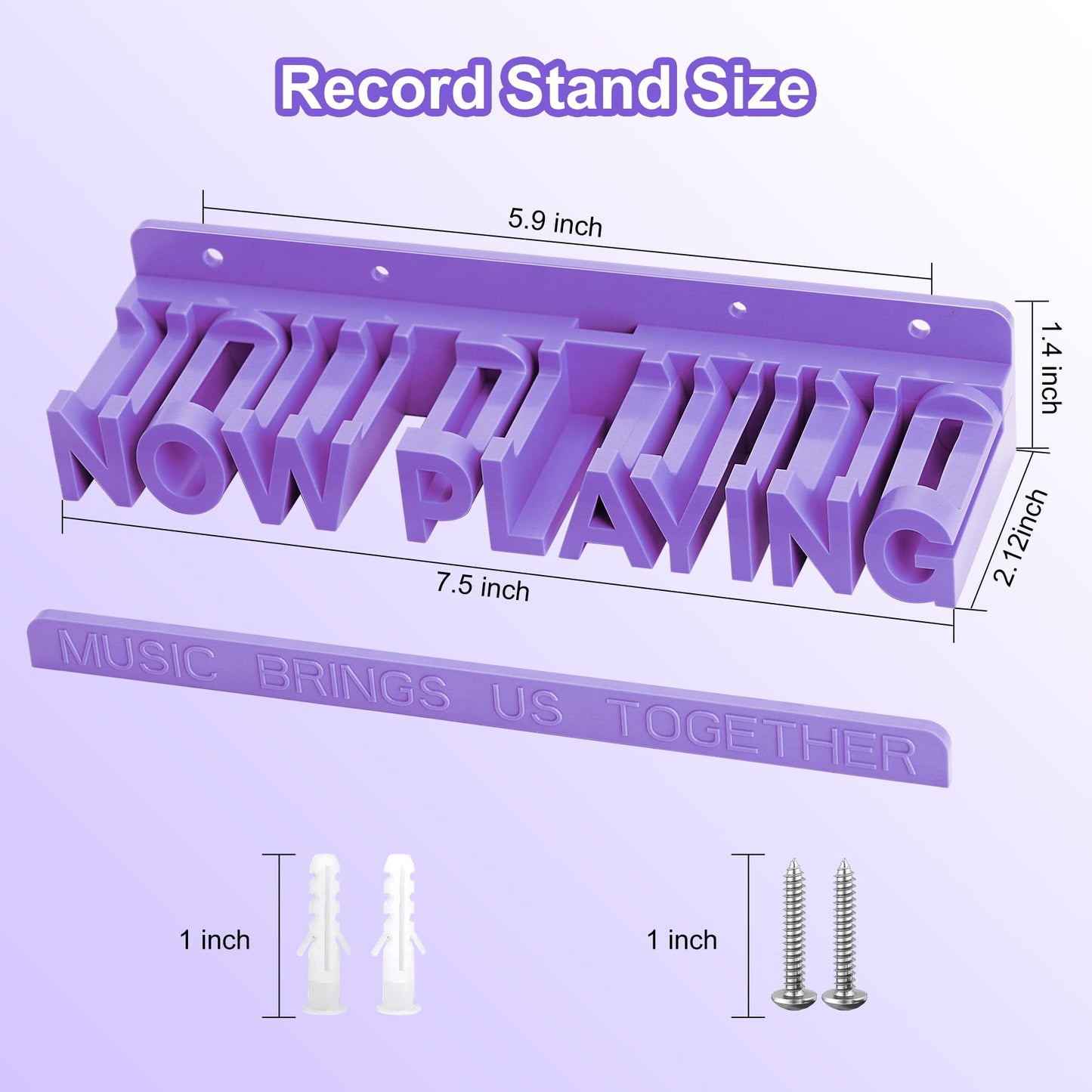 Aivwis Upgrade Now Playing Vinyl Record Stand, Vinyl Record Display Stand, Exotic 3D Wall Mounted Record Shelf, Wall Decor for Home or Office