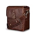 MegaGear Leather Camera Messenger Bag for Mirrorless, Instant and DSLR Cameras