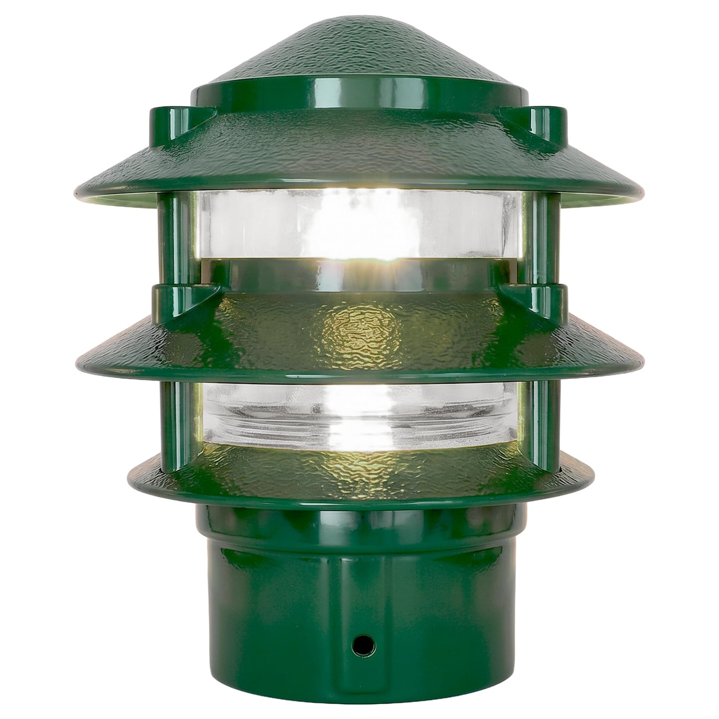 Greenfield Made in the USA Weatherproof Line-Voltage (120V) 3-Tier LED Outdoor Pathway Light - Permanent Outside Light with Mounting Hardware
