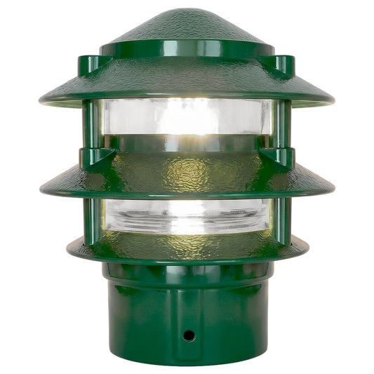 Greenfield Made in the USA Weatherproof Line-Voltage (120V) 3-Tier LED Outdoor Pathway Light - Permanent Outside Light with Mounting Hardware