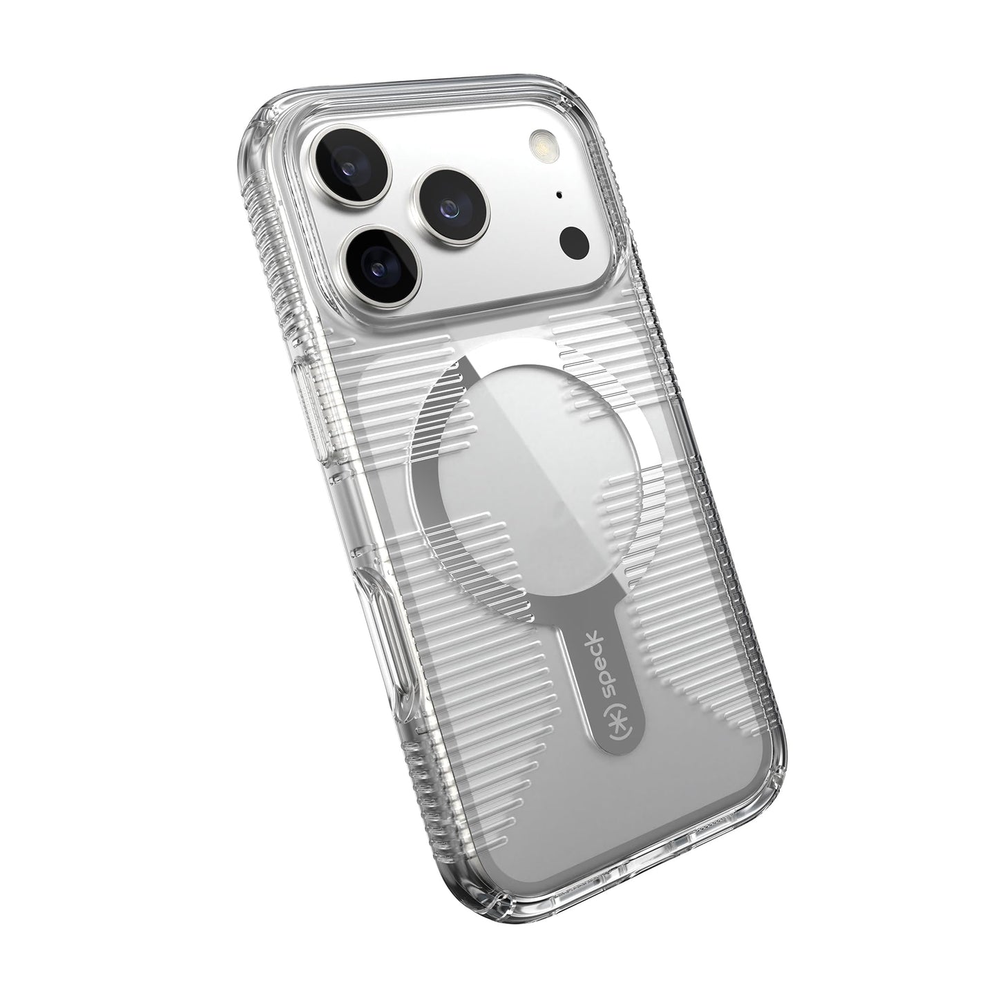 Speck GEMSHELL Grip +MS Case for iPhone 17 Pro - Clear/Clear | Slim Protective Grip | Drop Protection | MagSafe Compatible