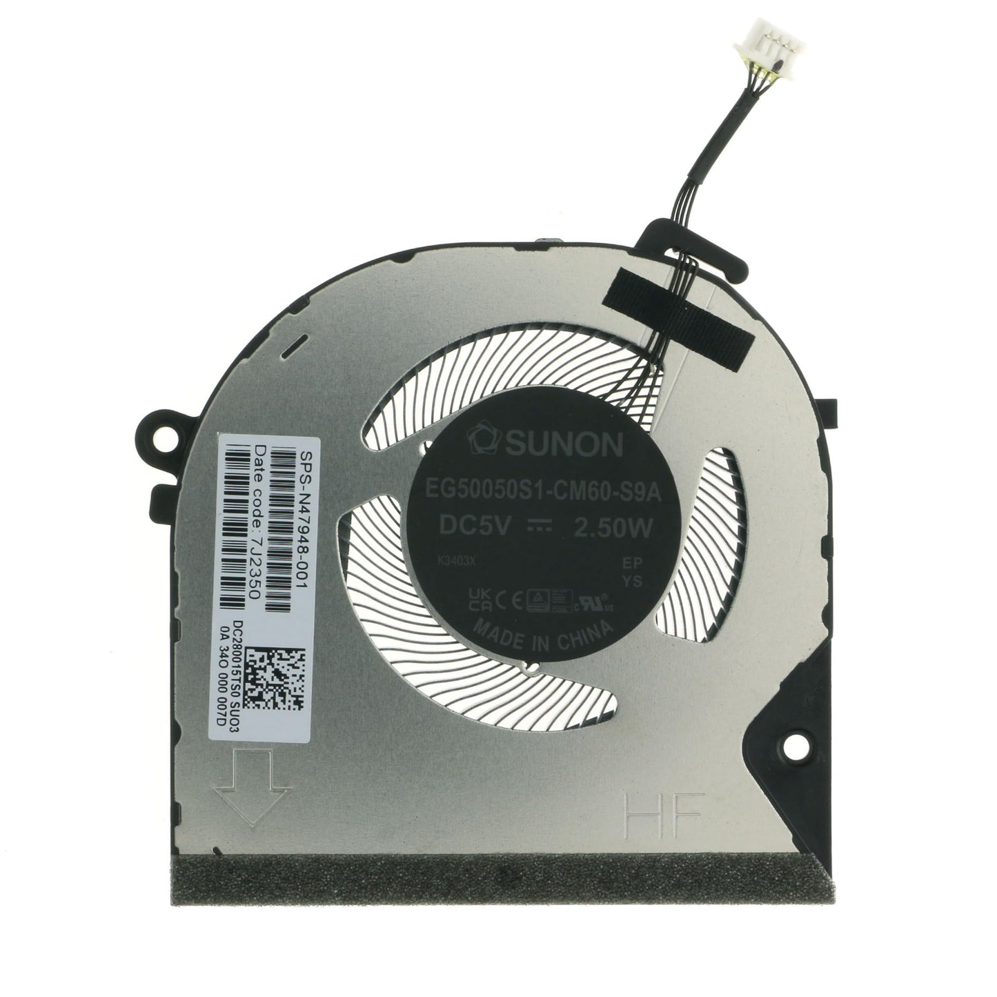 N49282-001 N49281-001 CPU+GPU Cooling Fan Replacement for HP Envy X360 15Z-FH 15-FH 15-FH0013DX 15-FE0013DX 2-in-1 DC280015SS0 N47948-001 DC280015TS0