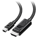 Cable Matters 8K Mini DisplayPort 1.4 to HDMI 2.1 Cable - 6ft / 1.8m, with 4K 240Hz / 8K 60Hz, Unidirectional Mini Display Port to HDMI 2.1 Cable
