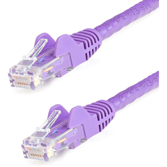 StarTech 150ft CAT6 Ethernet Cable - Purple CAT 6 Gigabit Ethernet Wire -250Mhz 100W PoE RJ45 UTP Network Patch Cord Snagless with Strain Relief
