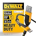 DEWALT Heavy Duty USB to Lightning Cable [Apple MFiCertified] Durable iPhone Charger, Lightning Cables, Fast Charging iPhone Charger Cord Compatible…