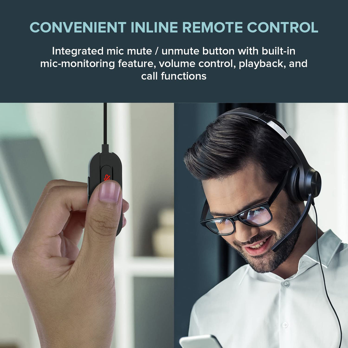 Creative Chat USB On-Ear Headset with Noise-Cancelling Mic and SmartComms