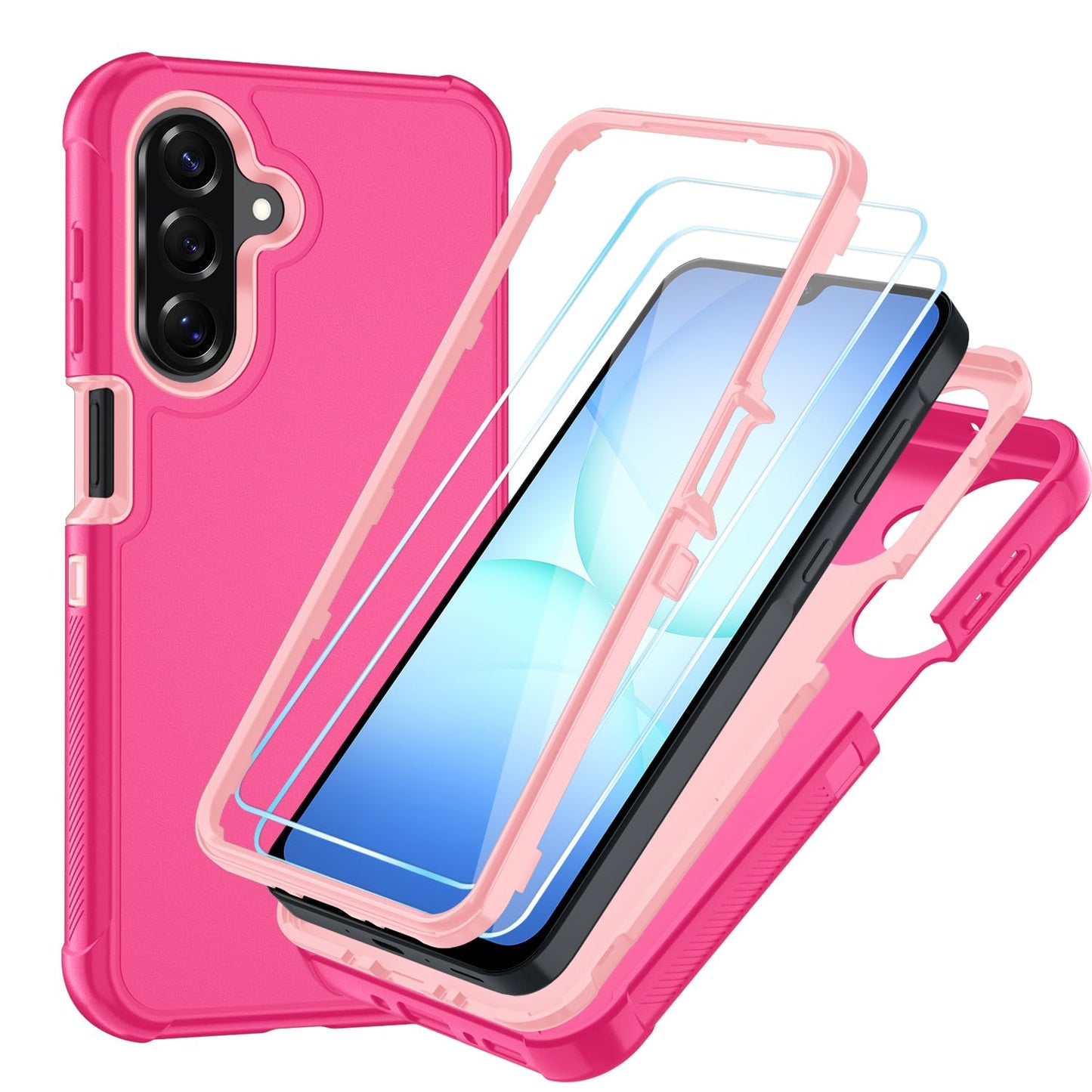 Suncasetor for Samsung Galaxy A17 5G Case : Shockproof Phone Cover with HD Screen Protector,Hybrid Protective Military-Grade Drop Protection
