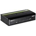 TRENDnet 8-Port Unmanaged 10/100 Mbps GREENnet Ethernet Desktop Switch, TE100-S8, 1.6 Gbps Switching Capacity, Plastic Housing, Network Ethernet