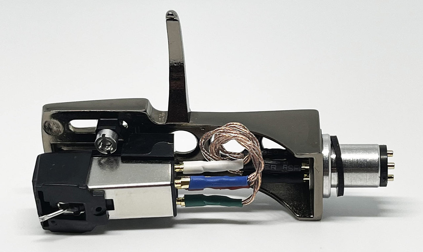 Titanium Plated Headshell, Mount, Cartridge and Conical stylus, needle for SONY PSLX300H, PSLX350H, PSLX44P, PSLX46P, PSLX49P, PSLX52P, PSLX56P