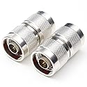 ANHAN N Type Connectors N Adapters N Type Coax Connector Walkie Talkie N adapters RF coaxial Cable Adapter (N Male to Male 2pack)