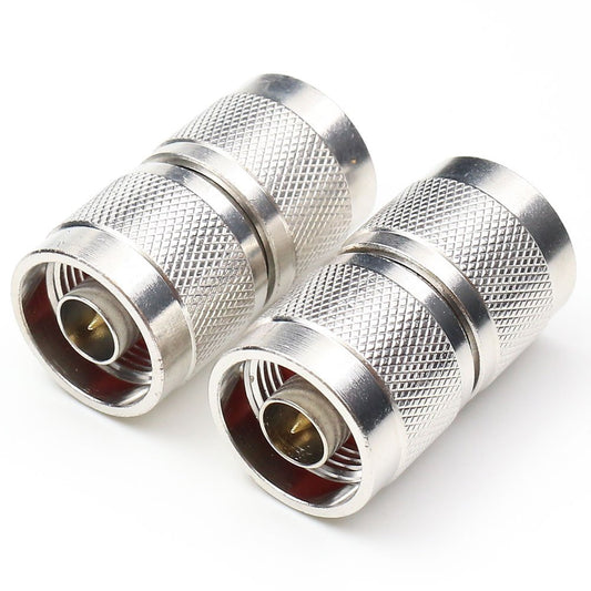 ANHAN N Type Connectors N Adapters N Type Coax Connector Walkie Talkie N adapters RF coaxial Cable Adapter (N Male to Male 2pack)