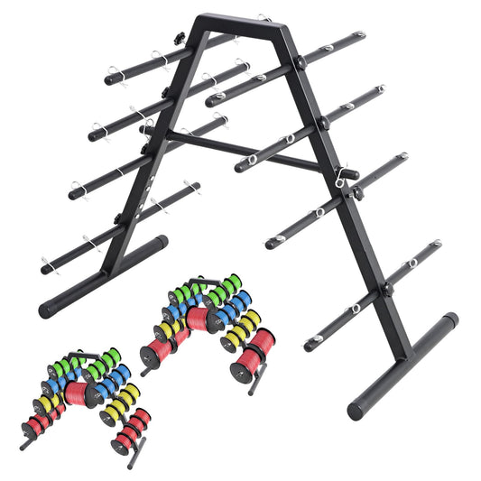 CXRCY Wire Spool Rack - Heavy Duty Cable Dispenser with 9 Adjustable Rods for 29 Spools, Portable Hand Wire Spool Caddy for Electrical, Industrial