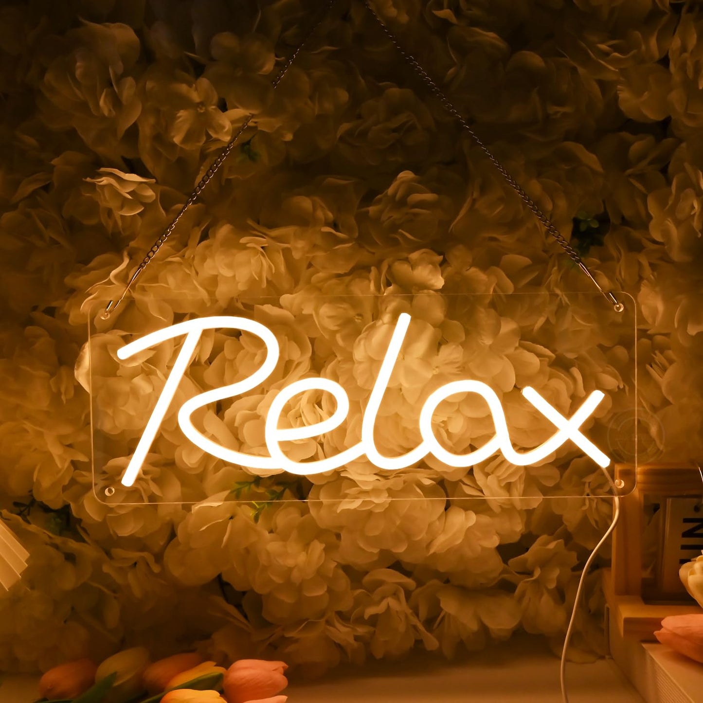 Britrio Relax Neon Sign Light Bedroom Wall Decor Kids Room Night Light Man Cave Game Room Office Party Backdrop Sign Boys Girls Christmas Birthday