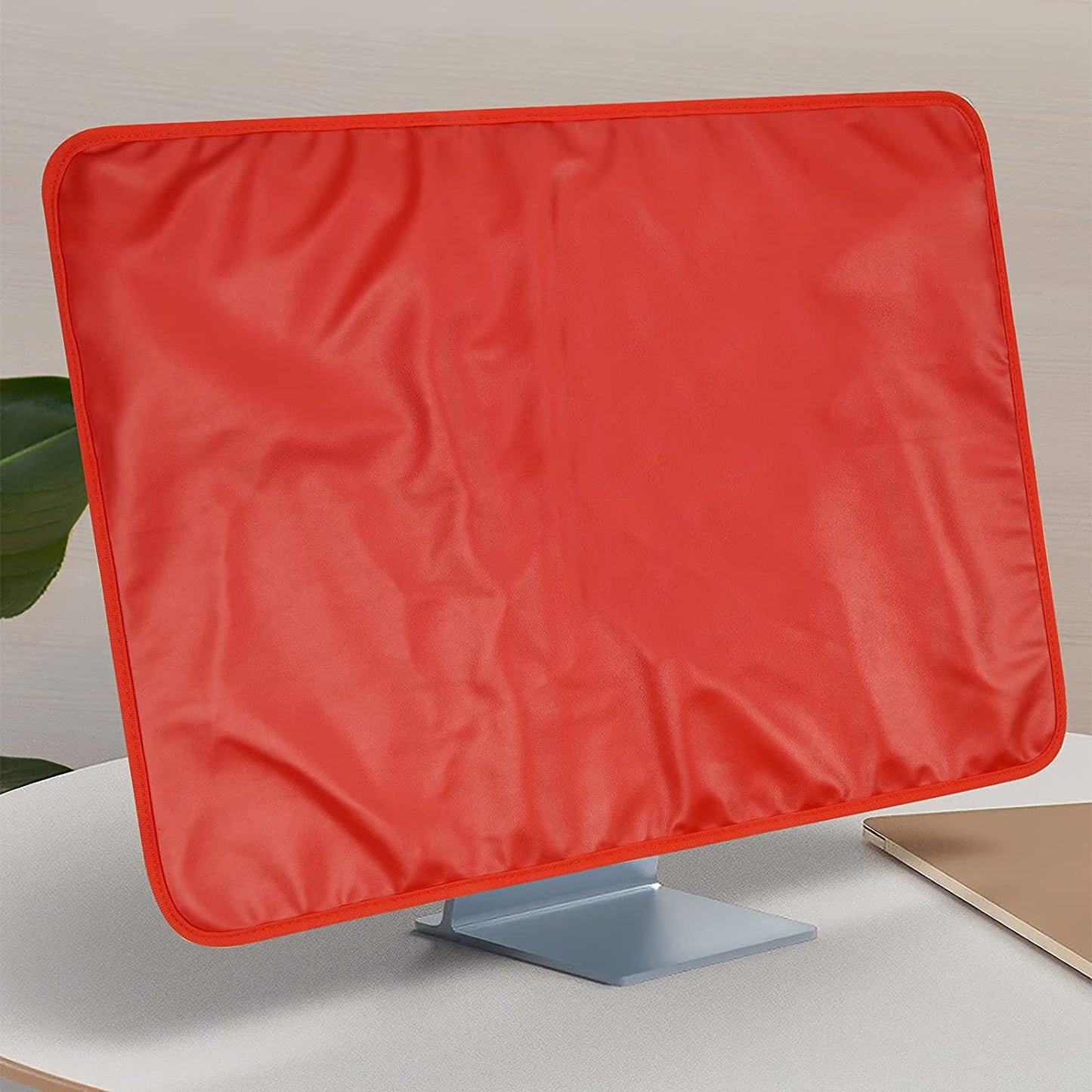 WESAPPINCcomputer Monitor Dust Cover for iMac 24”, PU Leather Protective Screen Dust Cover Sleeve with Rear Pocket Compatible with iMac 24 inch