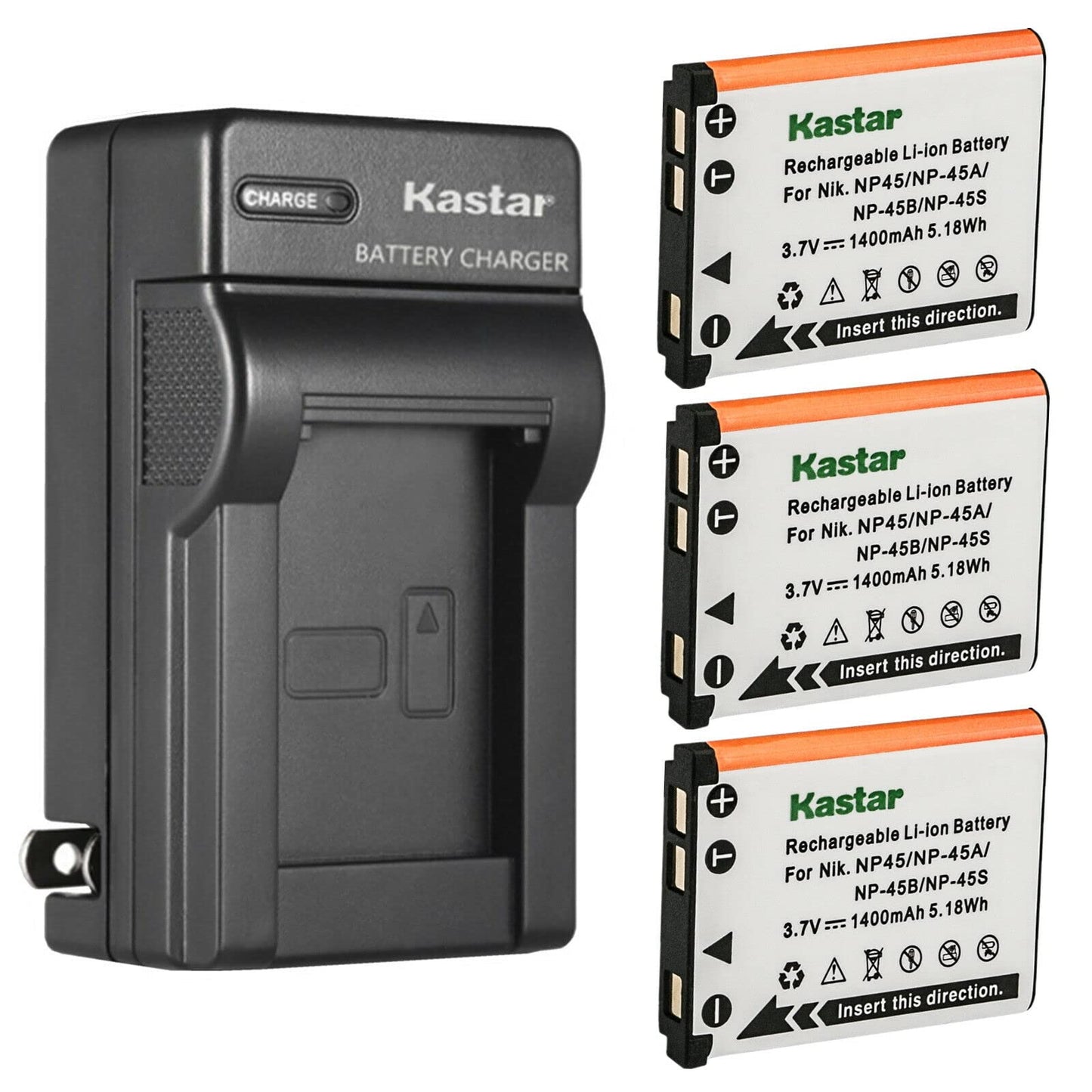 Kastar 3-Pack Battery and AC Wall Charger Replacement for Fujifilm FinePix JX650 FinePix JX660 FinePix JX680 FinePix JX690 FinePix JX700 FinePix JX710