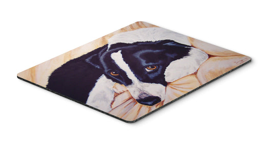 Caroline's Treasures AMB1080MP Naptime Border Collie Mouse Pad, Hot Pad or Trivet for Home Office Gaming Working Computers Laptop Mouse Mat,Washable