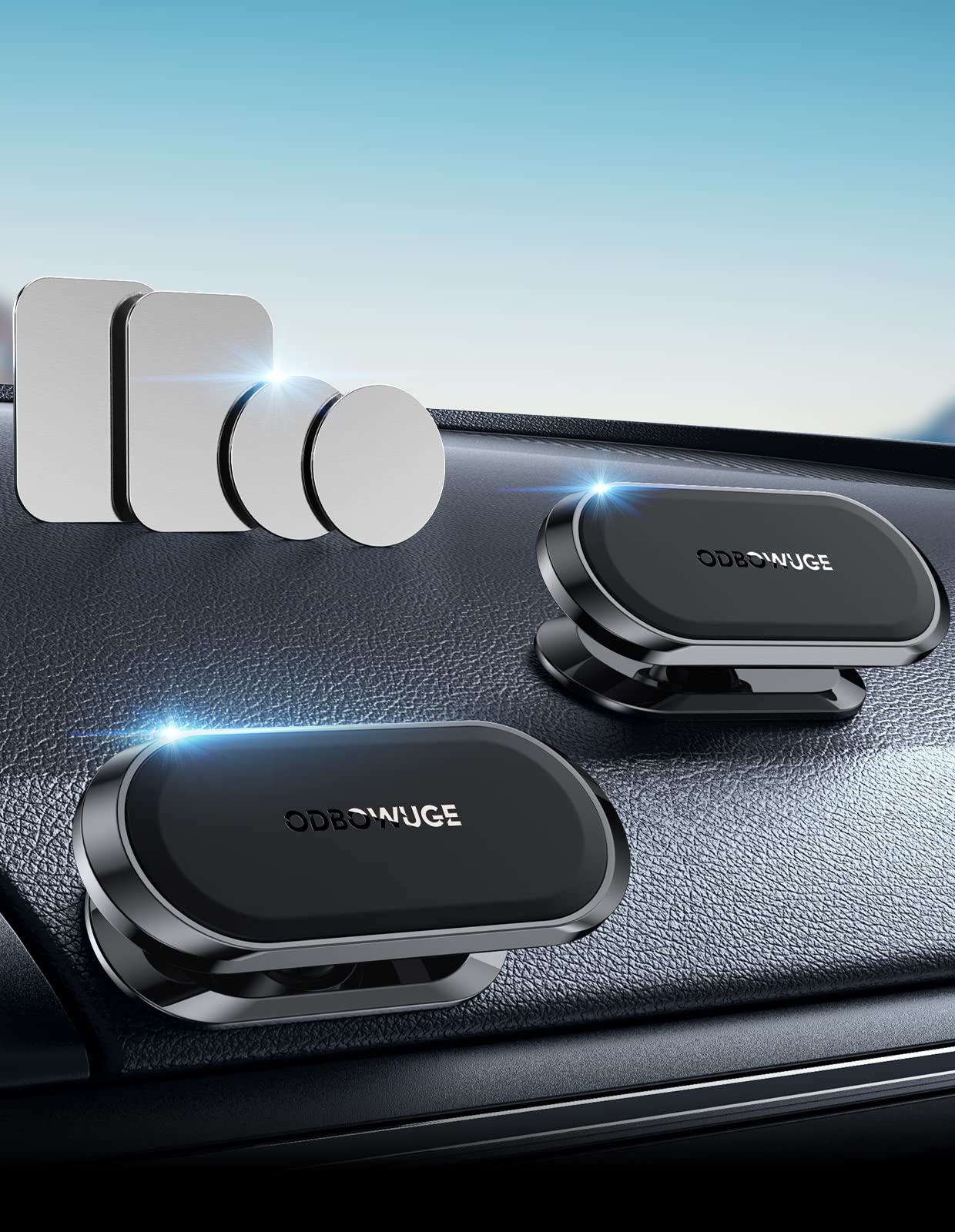 odbowuge Magnetic Phone Holder for Car[2 Pack],Phone Holders for Your car [Upgrade Magnet] -360 Rotation,Car Magnet Phone Mount Compatible with All
