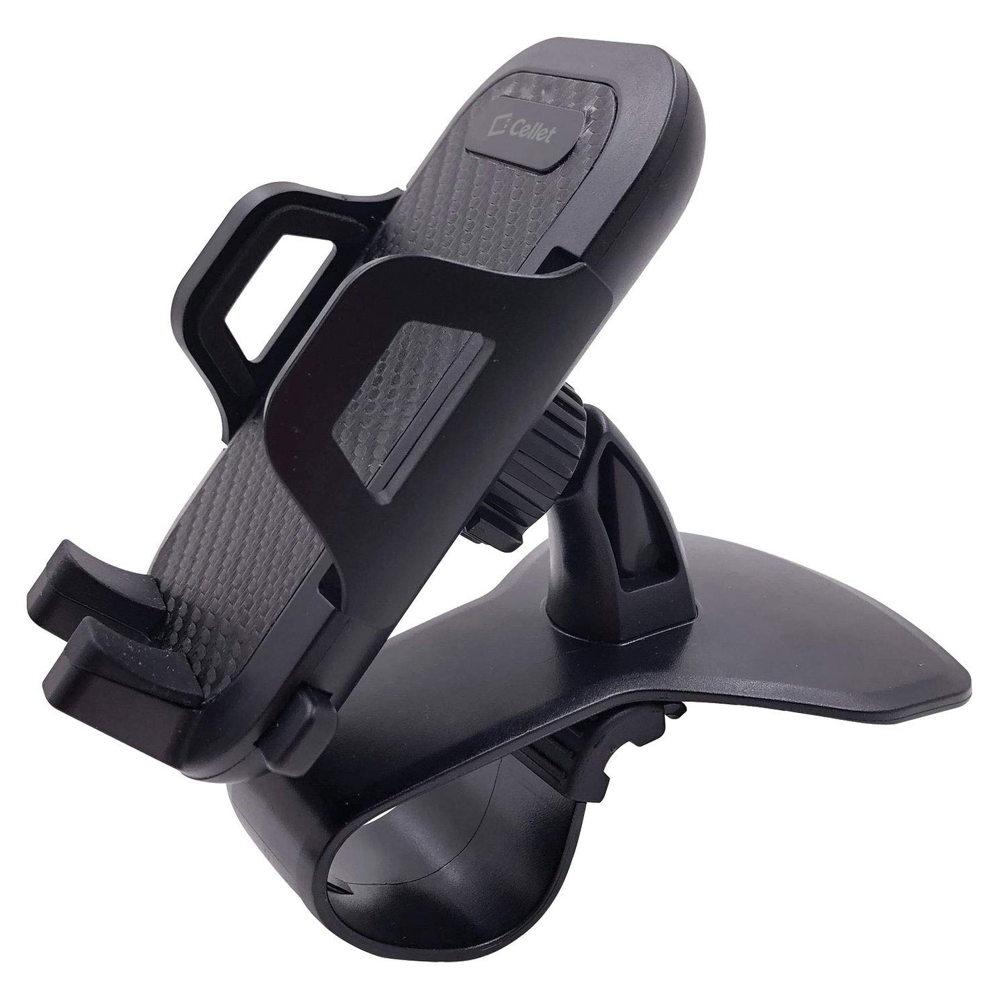 Cellet Car Dash Clip Phone Holder with Non-Slip Clamp & 360° Rotation - Dashboard Mount Compatible with iPhone, Android - Secure, Adjustable Cradle