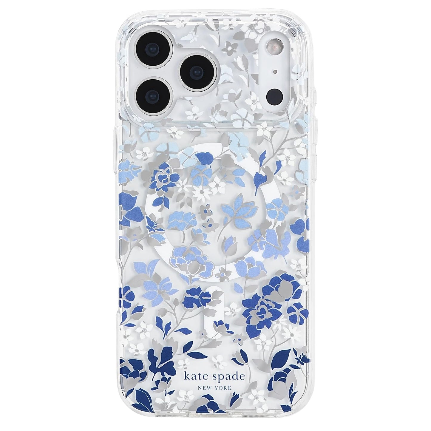 kate spade new york iPhone 17 Pro Max Case - Flowerbed Blue Gems