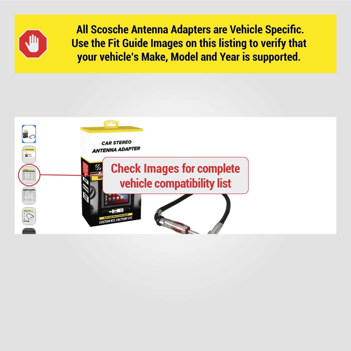 Scosche MDA1B Micro/Delco Antenna Adapter for Aftermarket Car Stereo Compatible with Select 1985-2013 GM and Import Vehicles - Car Radio Antenna