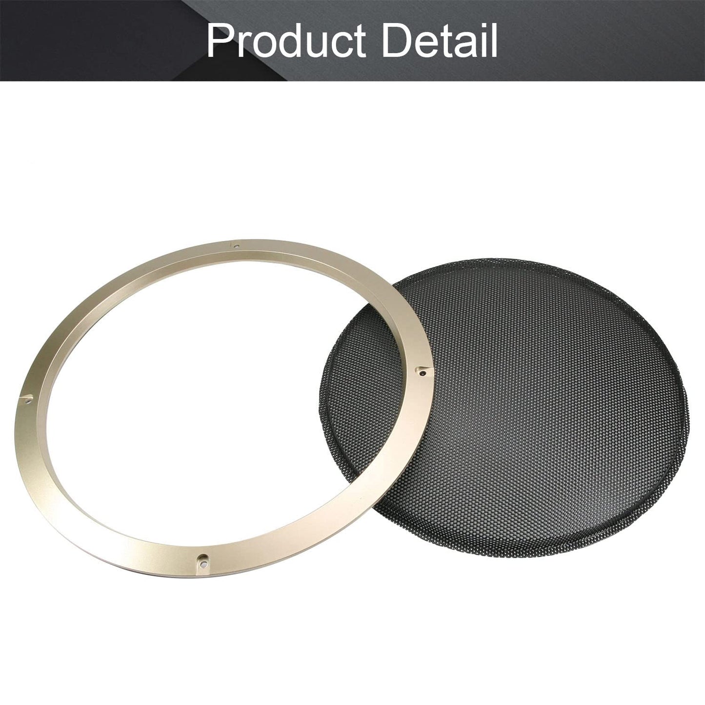 Fielect 11inch Speaker Grill Cover Mesh Decorative Circle Subwoofer Guard Protector Cover Audio Accessories Gold