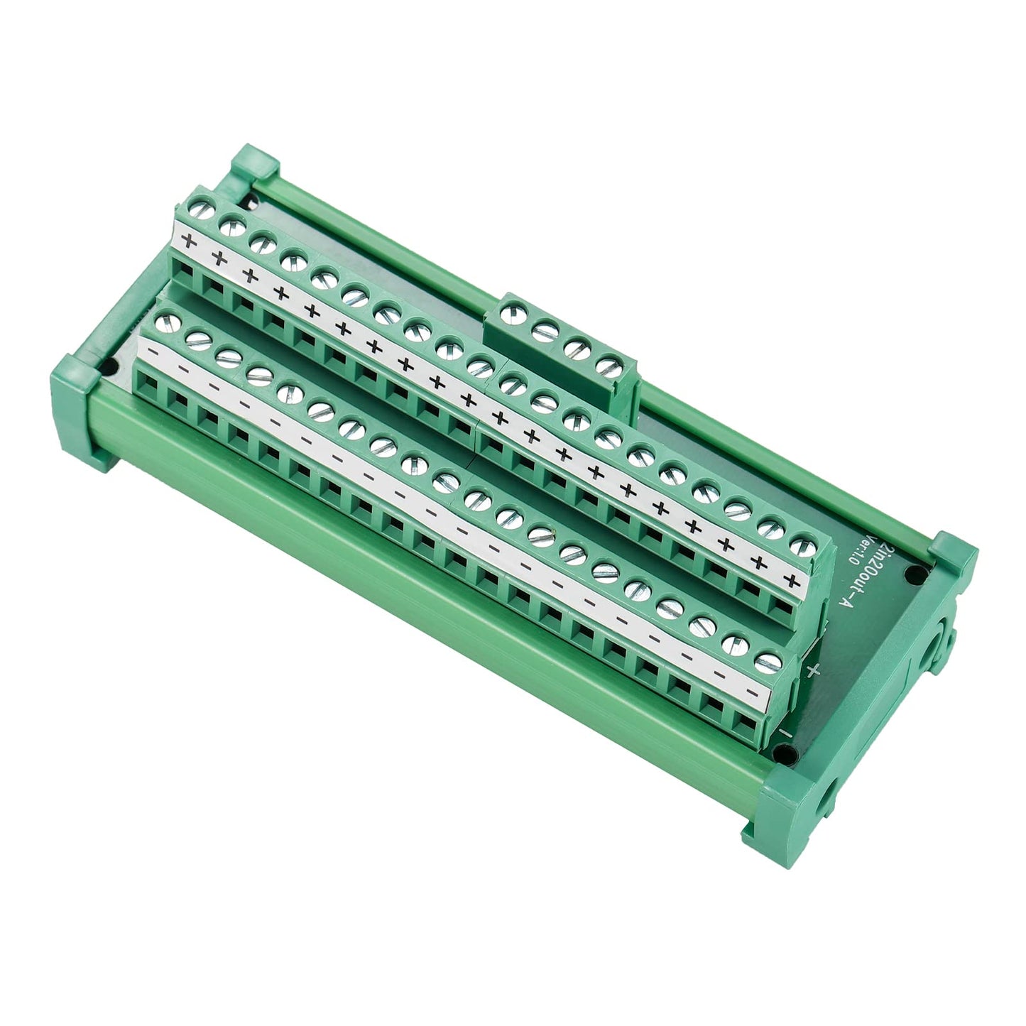 ANMBEST 2 in 20 Out Terminal Blocks Module, 25A DIN Rail and Panel Mounting Power Distribution Breakout Board for PLC Servo Power Amplifier