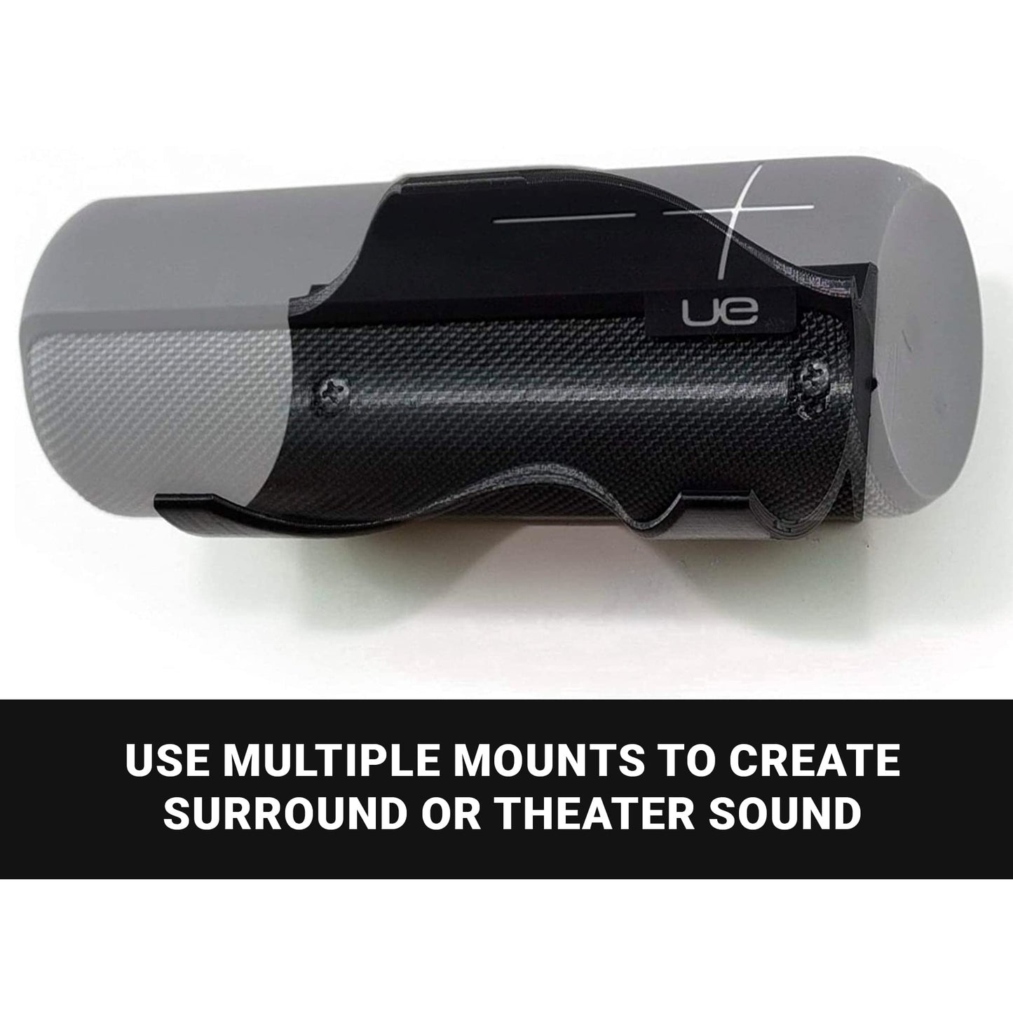 Spartan Mounts Compatible with Ultimate Ears Boom 2 Bluetooth Speakers | Low Profile Wall Mount Anywhere Design for Home, Office, Studio, Garage