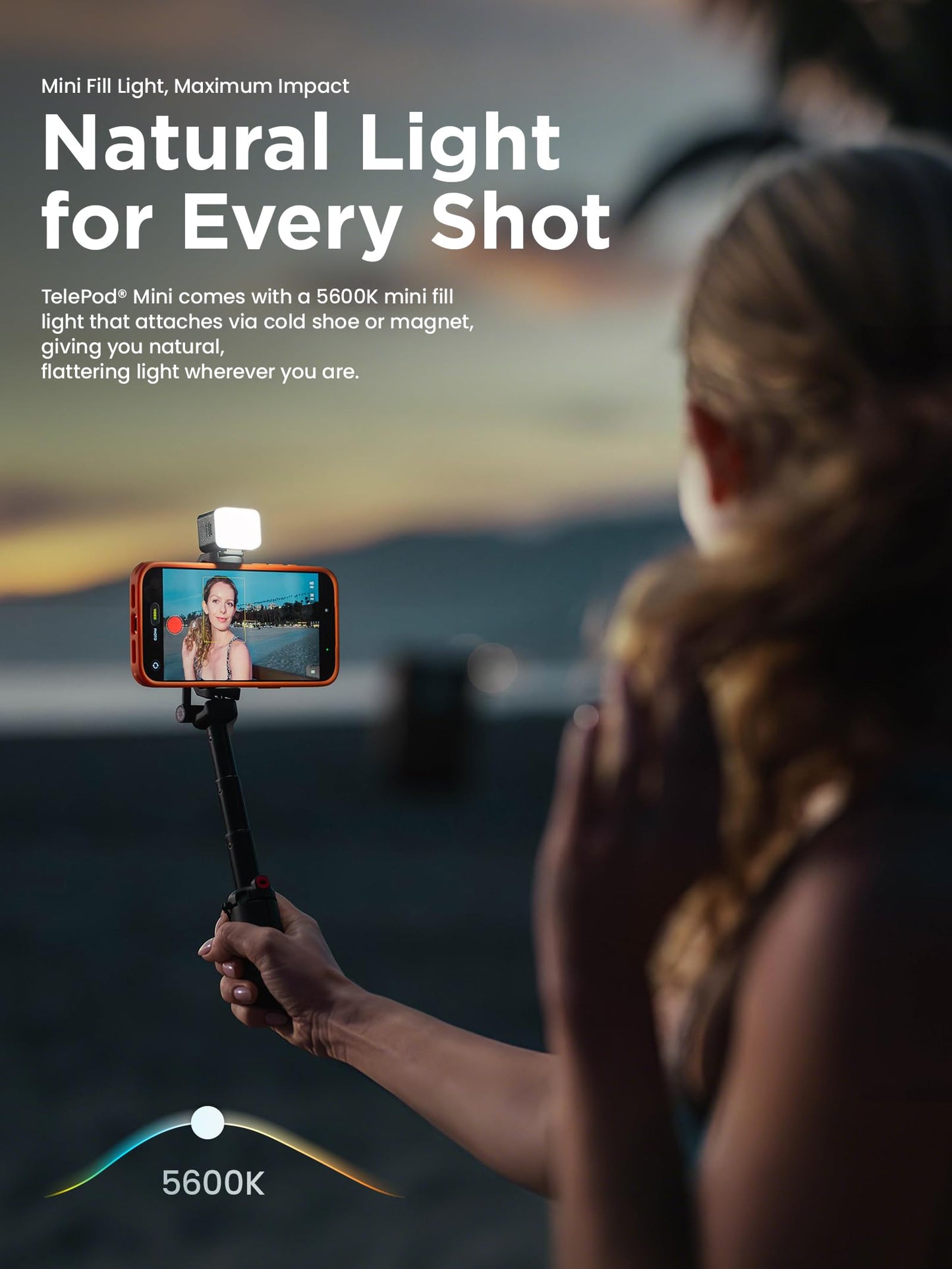 JOBY TelePod Mini Mini Selfie Stick Tripod with Bluetooth Remote, Compact Portable Phone Tripod, Extendable Hand Grip & Desktop Stand