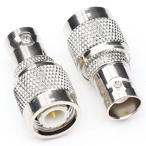 ANHAN TNC Male Plug to BNC Female Jack Adapter RF coaxial Coax Adapter 2Pack