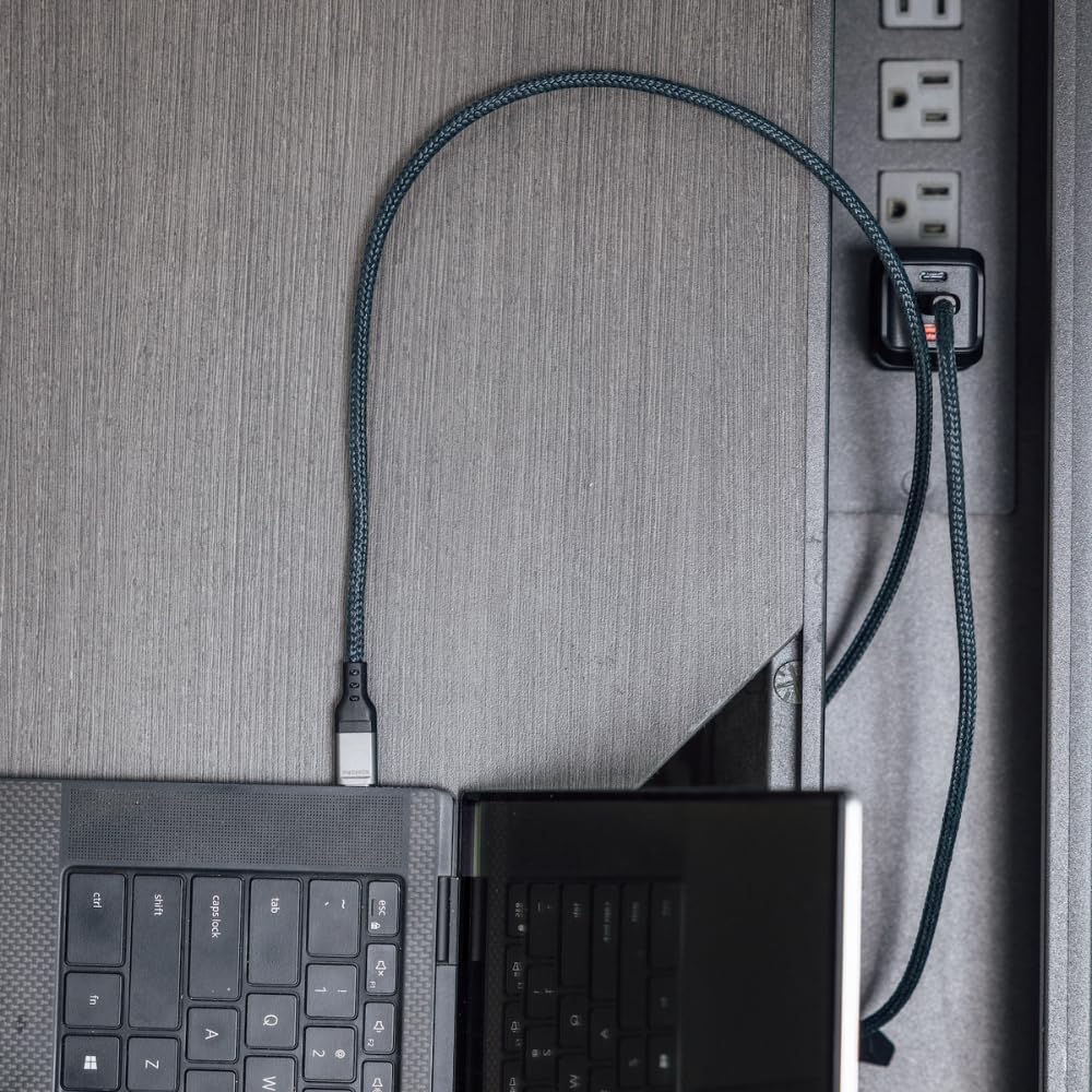 Rokform - PowerTrip 100W USB-C Charging Cable, 2m (6.6 ft), Fast Charging Braided Cable, 5,000 Bend Tested, for iPhone 15s, Galaxy S23s, or Any USB C