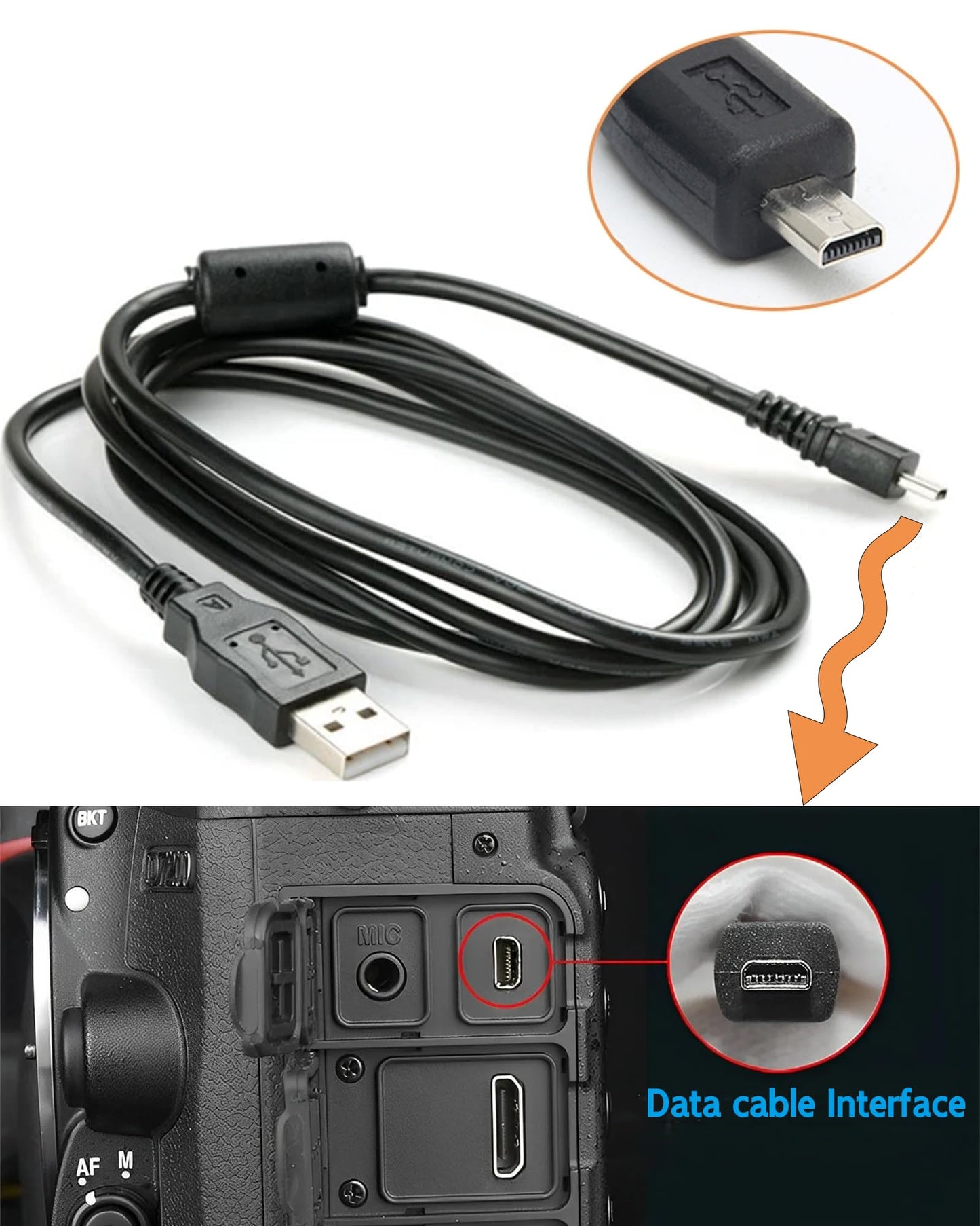 3.3ft Coolpix Charging Cord for Nikon Coolpix Charger Compatible with Nikon S3100 S3000 S6300 S570 S3500 S6500 Digital Camera?Replacement UC-E6 UC-E16