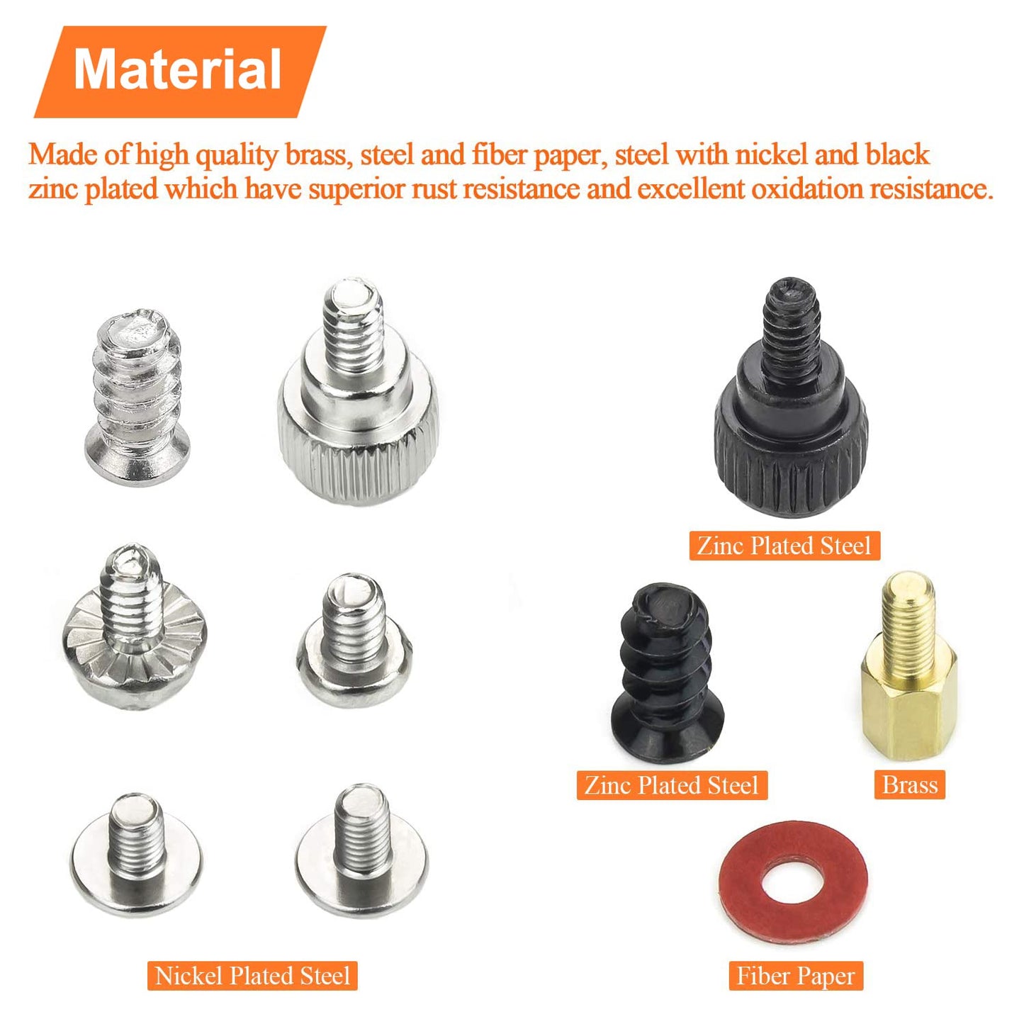 HELIFOUNER 100 Pieces 6#-32x5 Phillips Head 6/32 Screw 6-32 Computer Multi-Purpose Hard Drive Video Card Screws, Silver