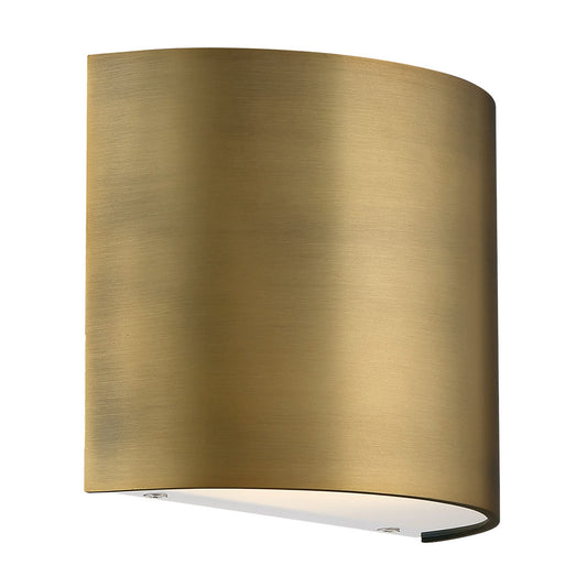 WAC Lighting dweLED, Pocket 7in LED Wall Sconce in Aged Brass