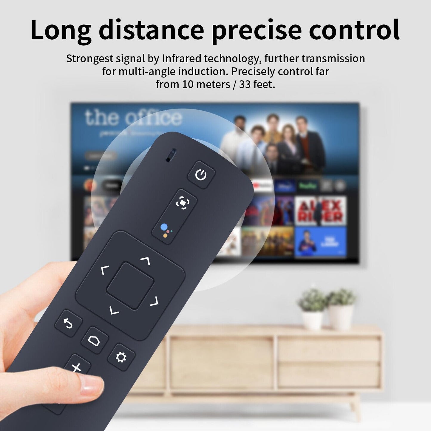 NTQinParts Replacement Voice Remote Control Controller for Anker Nebula Cosmos Full HD Home Projector D2140, Cosmos Max 4K UHD Projector D2150