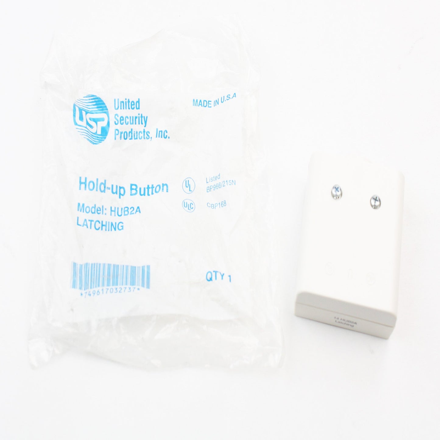 USP United Security Products HUB2A Hold-Up Button 125/250 10A UL/ULC Listed