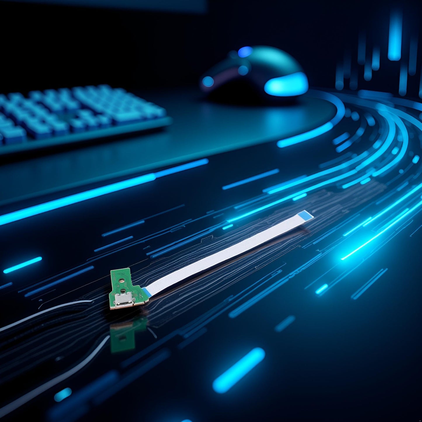 Xinjincang White USB Charging Port Socket Charger Circuit Board Charger Cable for PS4 JDS-050 JDS-055 Controller PlayStation 4 Gamepads & Standard