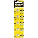 TOSHIBA CR1220 3V Lithium Coin Cell Battery 5 Batteries in Strip Child-Resistant Packaging