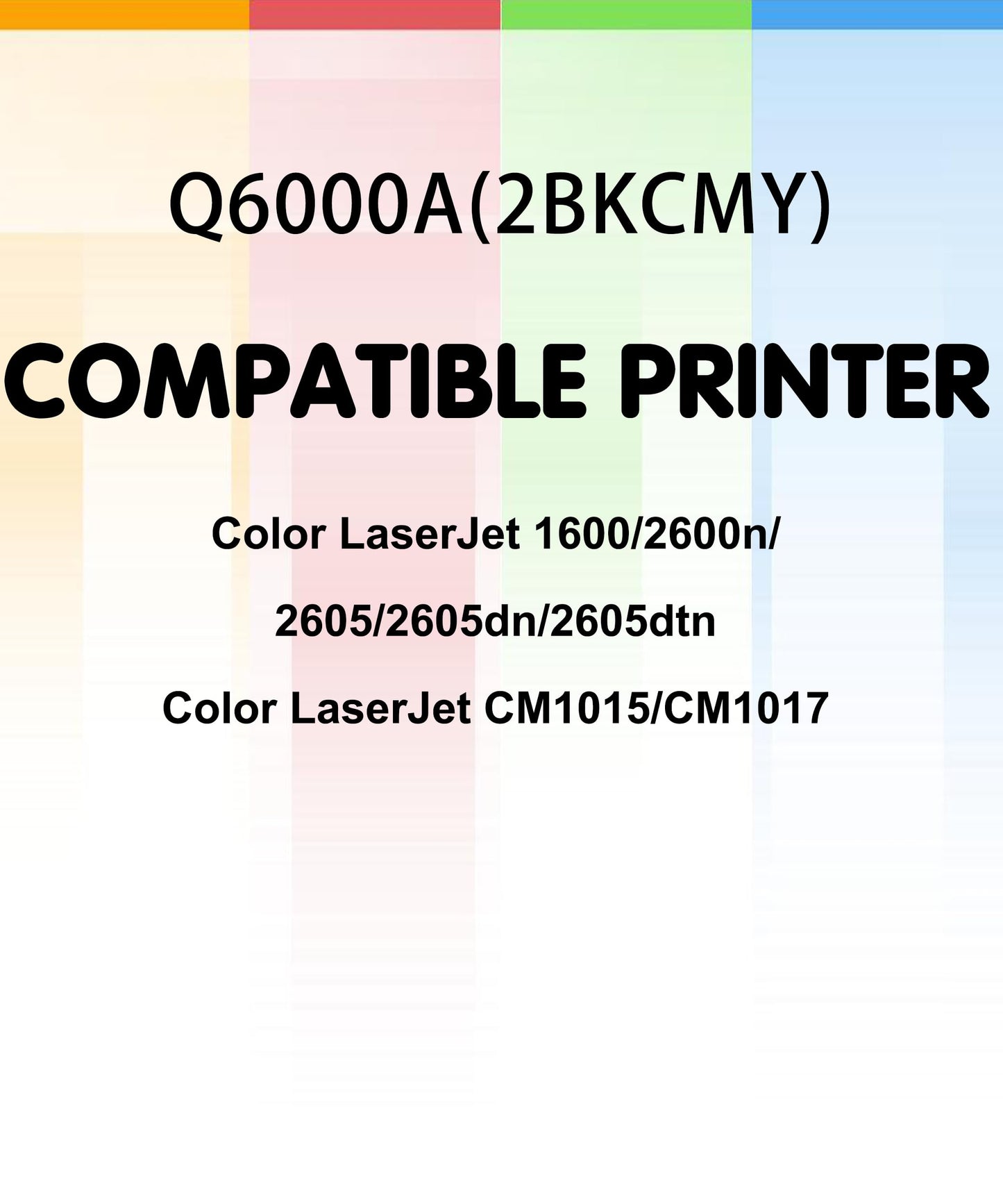 Green Toner Supply (Pack of 4) Compatible Replacement for HP 124A Q6000A Q6001A Q6002A Q6003A Toner Cartridge Work for HP Color Laser-Jet 1600 2600n