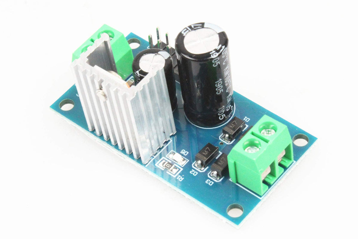 NOYITO Three-Terminal Regulator Power Supply Module LM7805 5V LM7812 12V Regulator Module 3A Rectifier Filter Power Converter (Pack of 2) (DC 05V)…