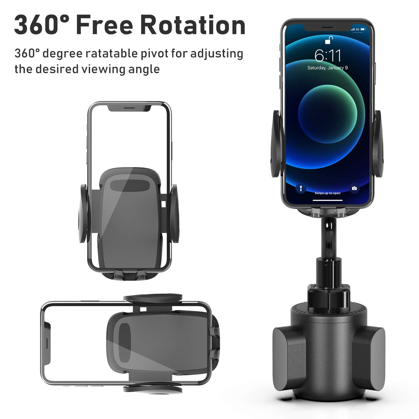 Phone Holders for Your Car, Cup Holder Phone Mount, Universal Adjustable Gooseneck Cup Holder Cradle Car Mount for iPhone 17/16/15/14/13/12/11/Pro