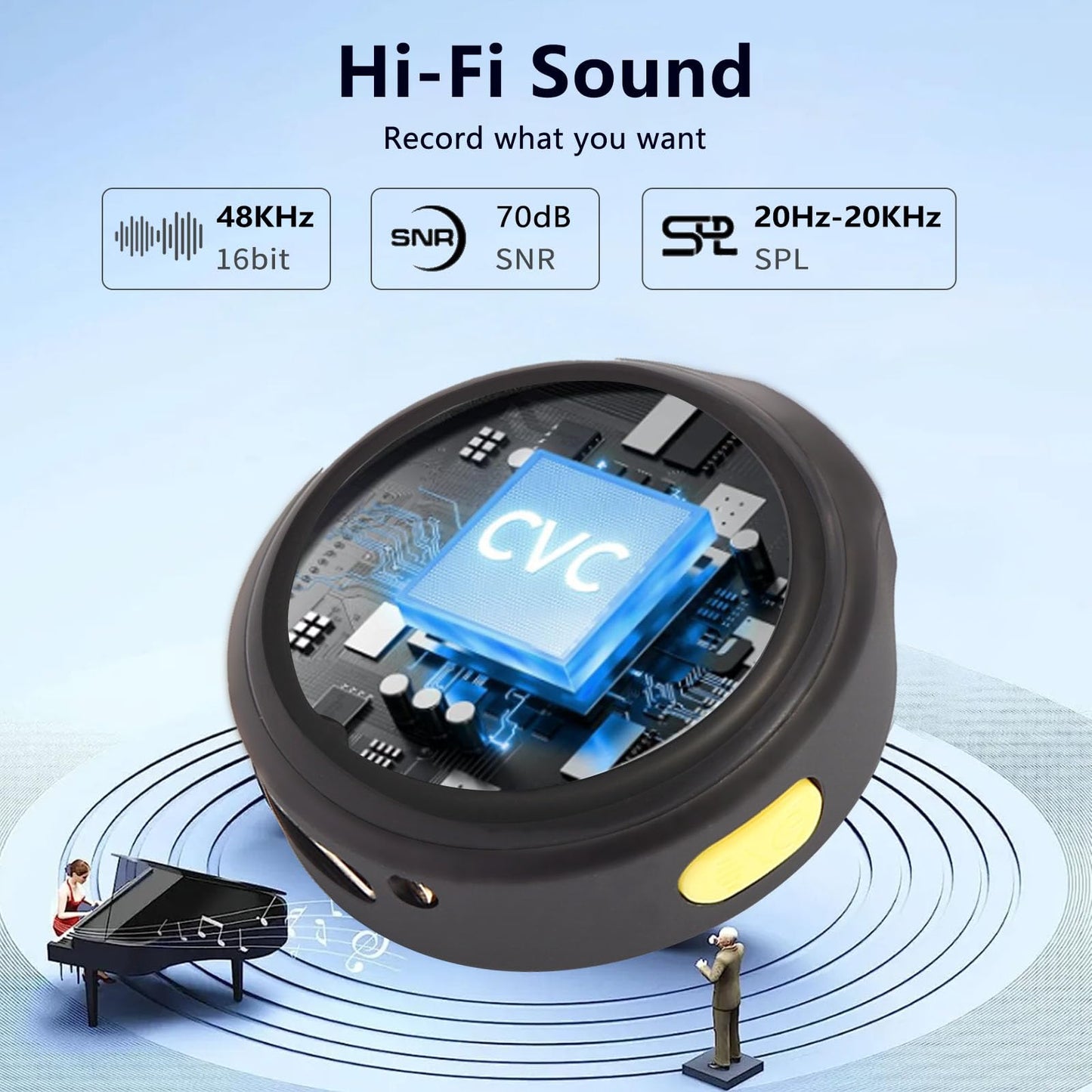 Gift Wireless Personal Lavalier Microphone with?Cultural Stickers?for Lightning iPhone 17/16/15/Android Noise Cancellation Omnidirectional Microphone