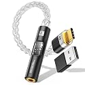 MoKo USB C to 3.5mm Audio Adapter - Dual Chip CX31993 MAX97220 DAC & HiFi Amplifier, Type C to Headphone 3.5mm Aux Jack Dongle for Android iPhone iPad