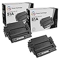 LD Compatible Toner Cartridge Replacement for HP 51A Q7551A (Black, 2-Pack) Compatible with HP LaserJet P3005 P3005d P3005dn P3005n P3005x M3027 MFP